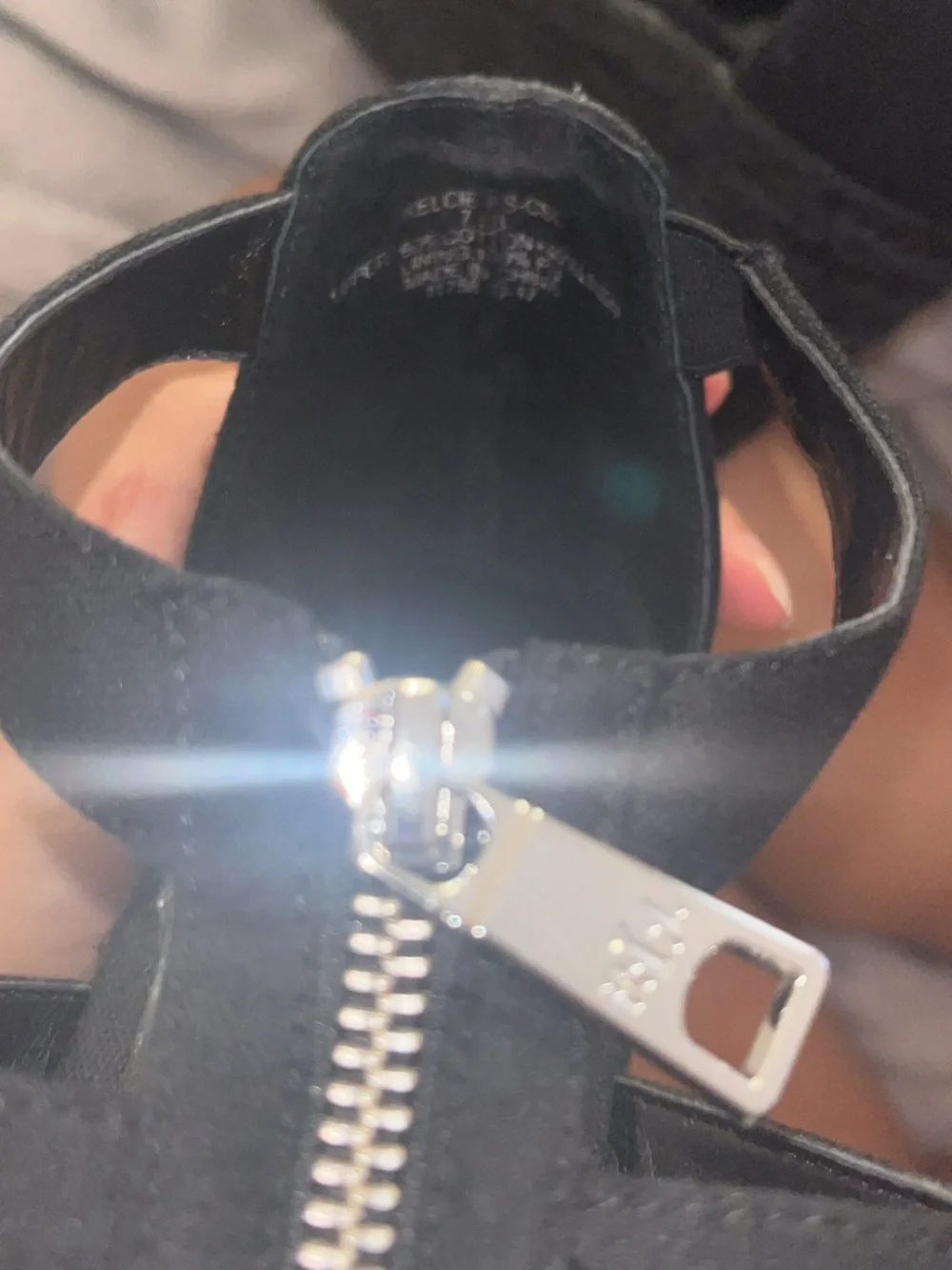 Polo by Ralph Lauren Black and Blue Espadrille Wedge Sandals